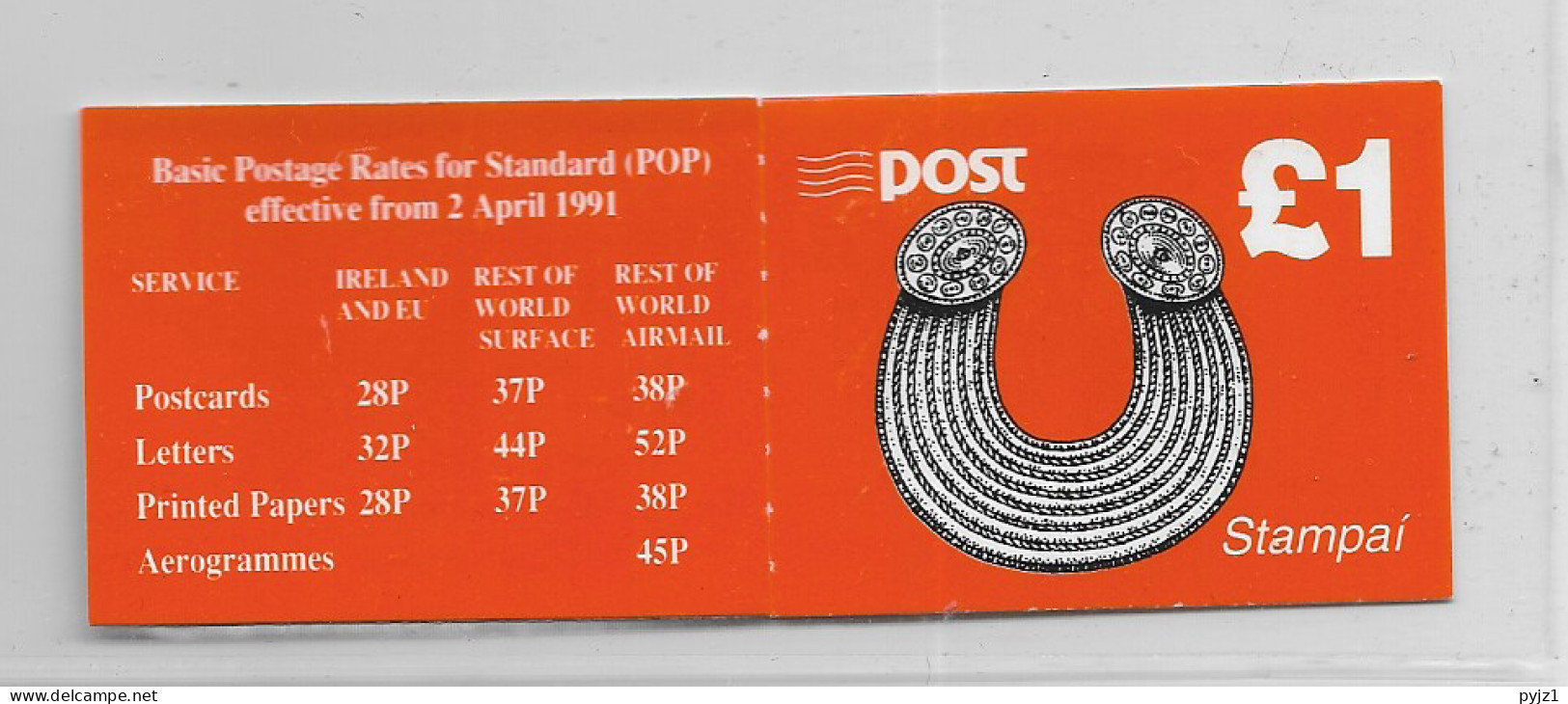 1995 MNH  Ireland, Booklet Treasuries 6 Postfris** - Postzegelboekjes