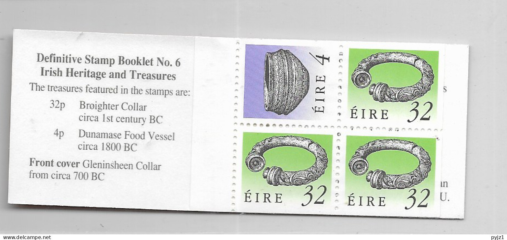 1995 MNH  Ireland, Booklet Treasuries 6 Postfris** - Postzegelboekjes