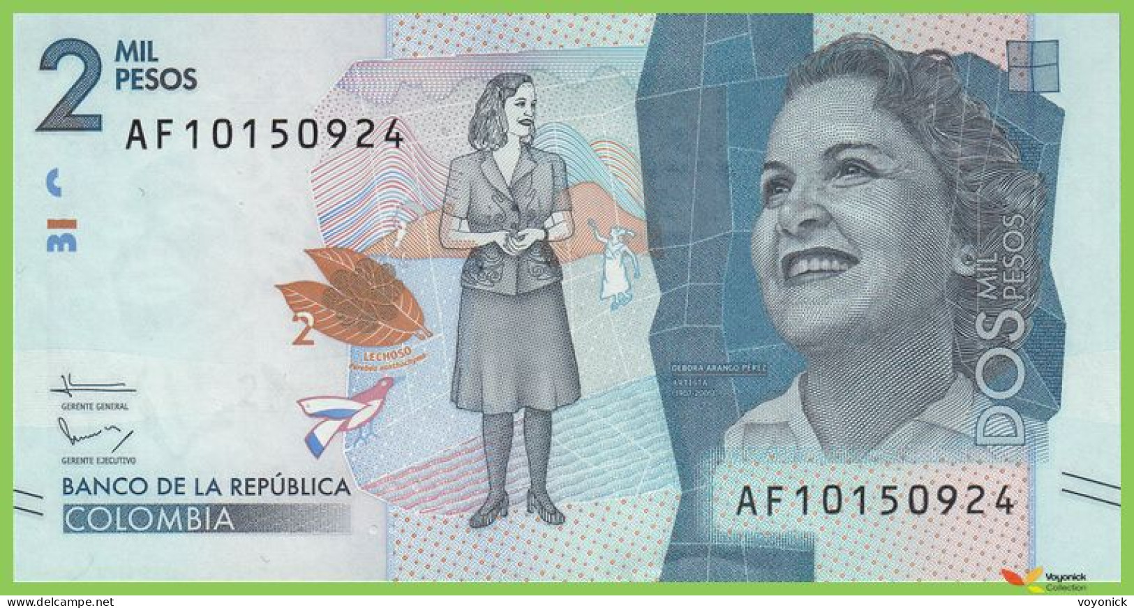 Voyo COLOMBIA 2000 Pesos 2016 P458b B993b AF UNC - Kolumbien