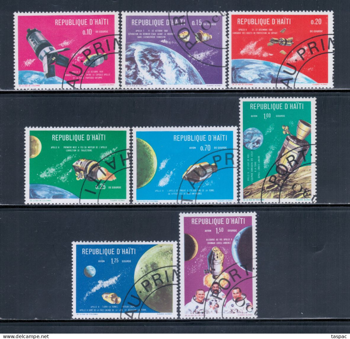 Haiti 1969 Mi# 1072-1079 Used - Apollo 7 And Apollo 8 / Space - Haiti