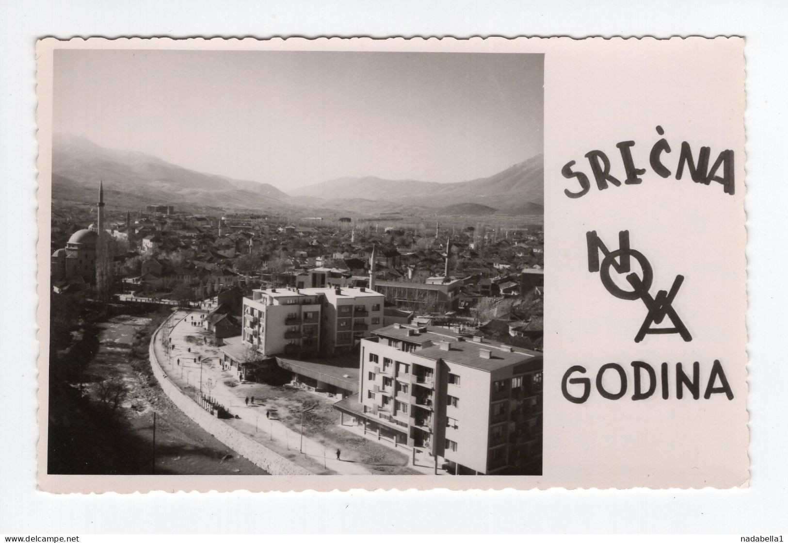 1962. YUGOSLAVIA,SERBIA,KOSOVO,PRIZREN,ORIGINAL PHOTOGRAPH NEW YEAR CARD,USED - Yougoslavie