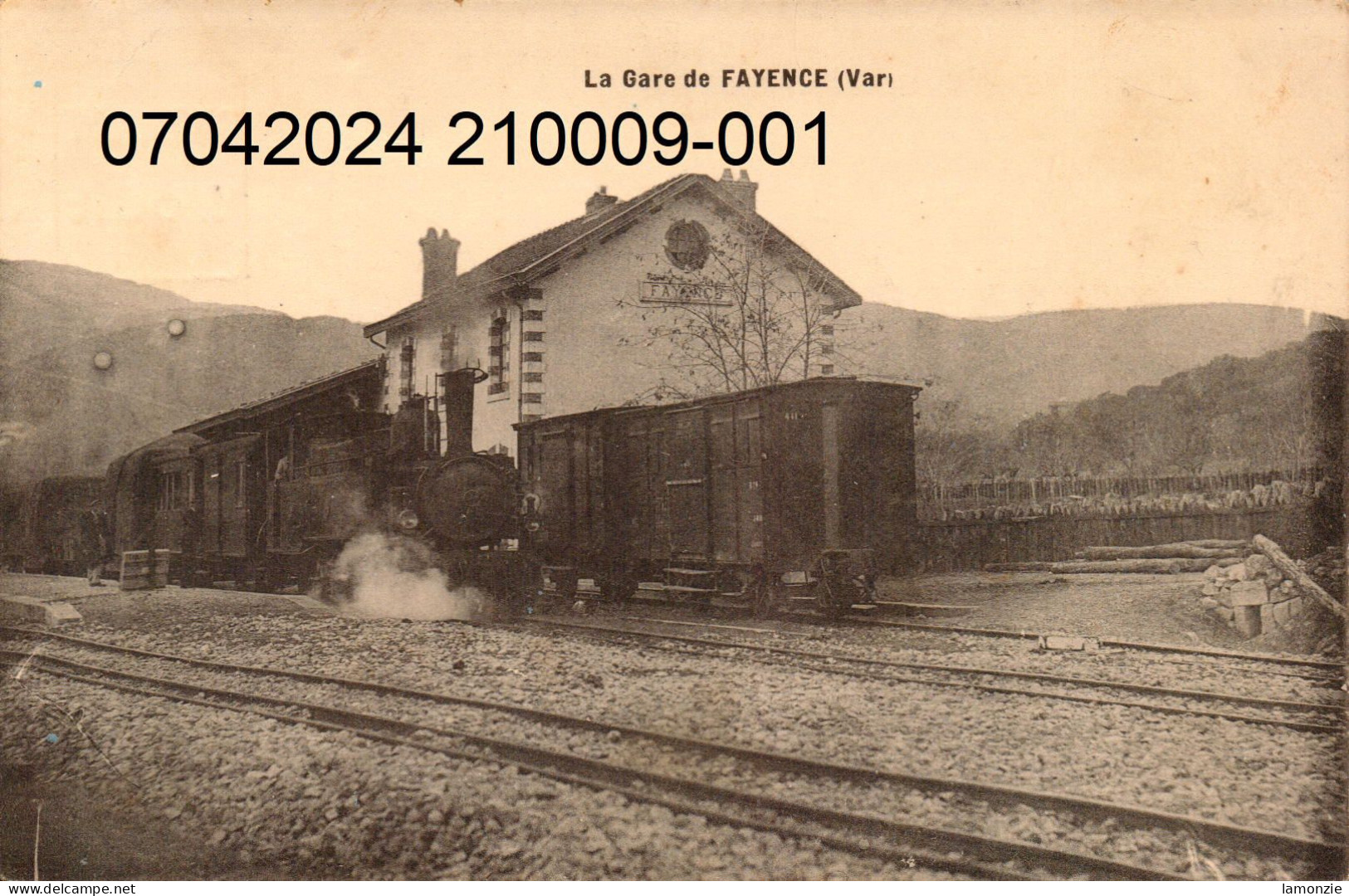 FAYENCE.  Cpa    - La Gare De Fayence (Var). (scans Recto Verso) - Fayence