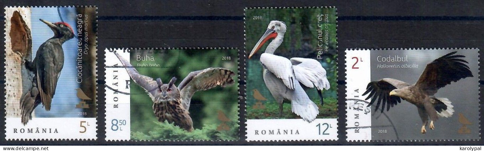 Romania, 2018, USED,    Record Breaking Birds, Mi. Nr. 7464-7 - Oblitérés