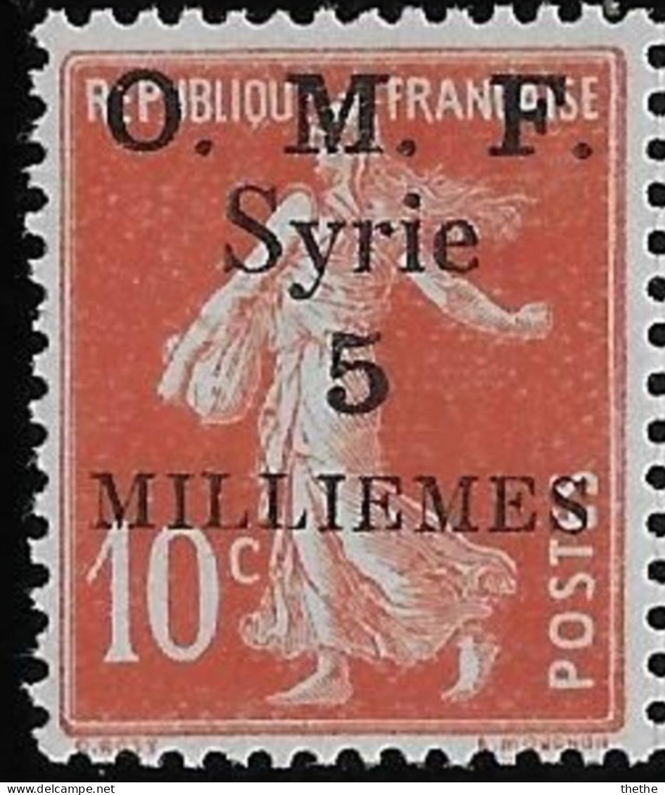 SYRIE - Timbre De France Surchargé - Unused Stamps