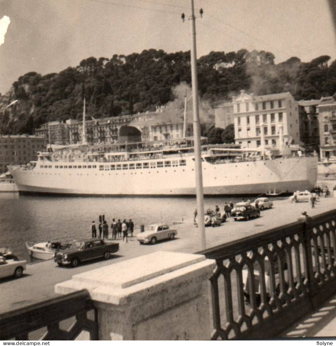 Bateau - Photo Ancienne Originale - Paquebot Car Ferry NAPOLEON à Nice - 7,5x7,5 Cm - Ferries