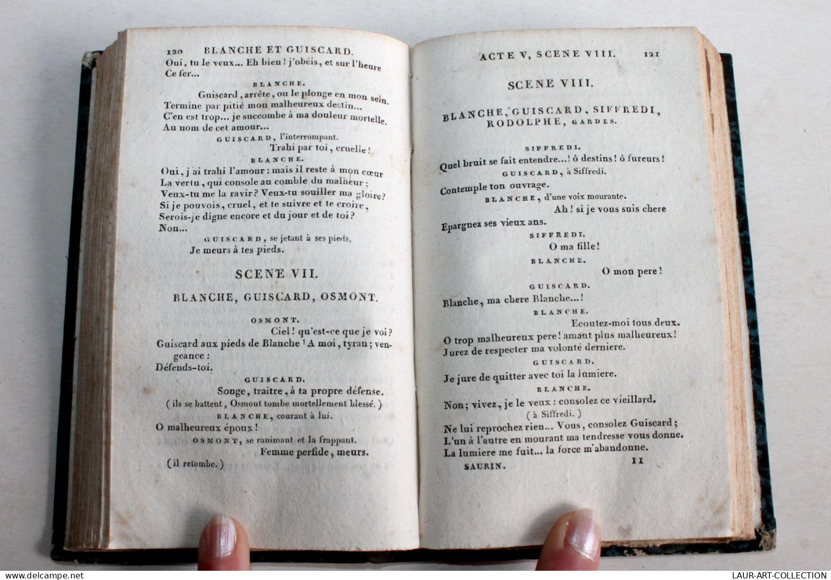 PIECE DE THEATRE OEUVRES CHOISIES DE SAURIN EDITION STEREOTYPE 1820 FIRMIN DIDOT / ANCIEN LIVRE XIXe SIECLE (1803.100) - Auteurs Français