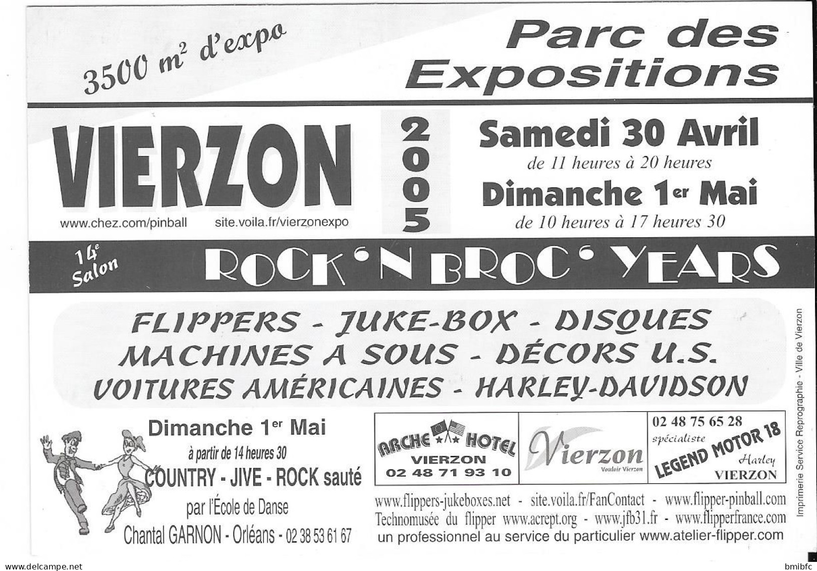VIERZON  Parc Des Expositions - 30 Avril 2005 -1er Mai - Flippers-Juke-Box................ - Bolsas Y Salón Para Coleccionistas