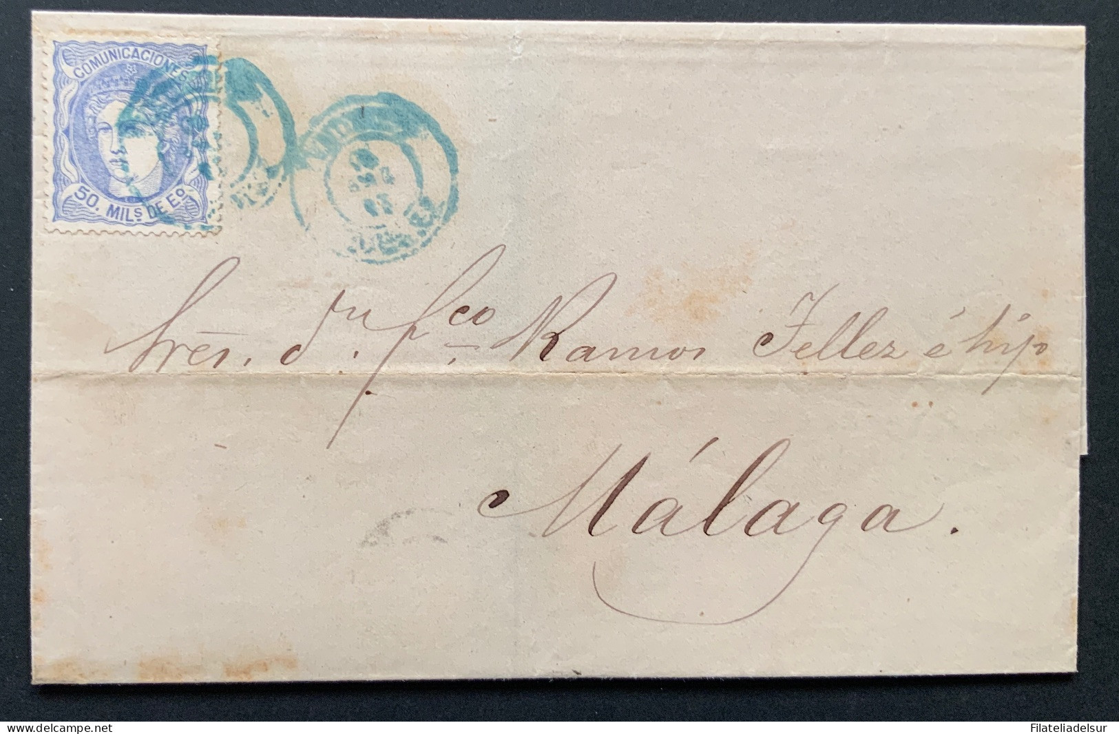 España Ferrol Galicia A Malaga - ...-1850 Prephilately