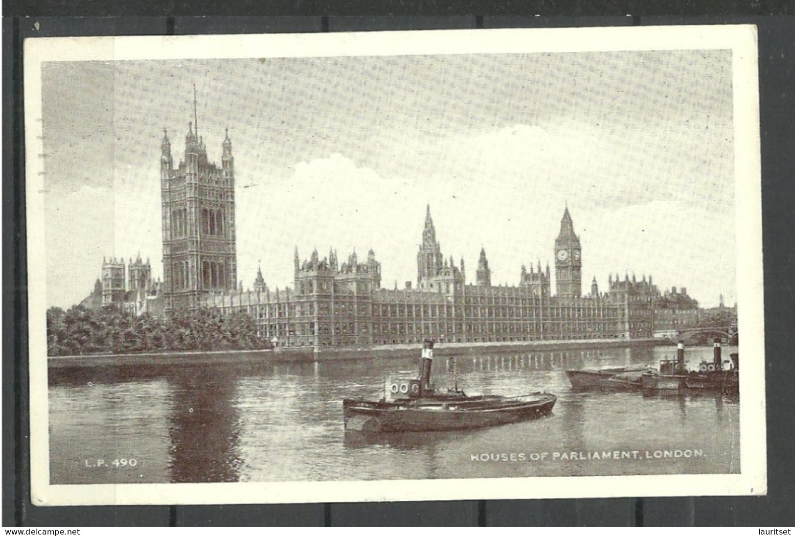 Great Britain London Houses Of Parliament, Used, O 1953, Stamp Missing - Houses Of Parliament