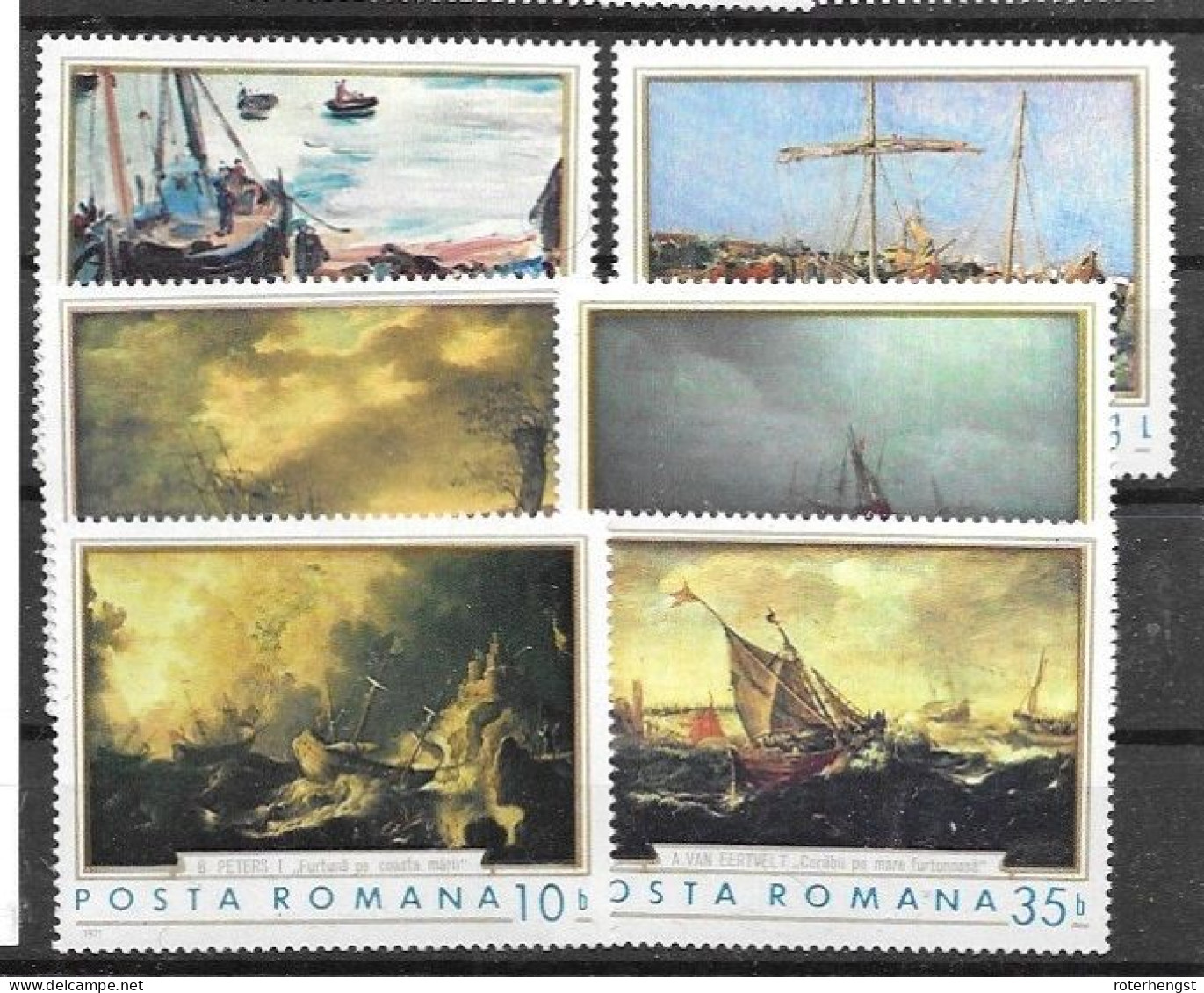 Romania Ship Paintings Set 1971 Mnh ** 4,8 Euros - Ungebraucht