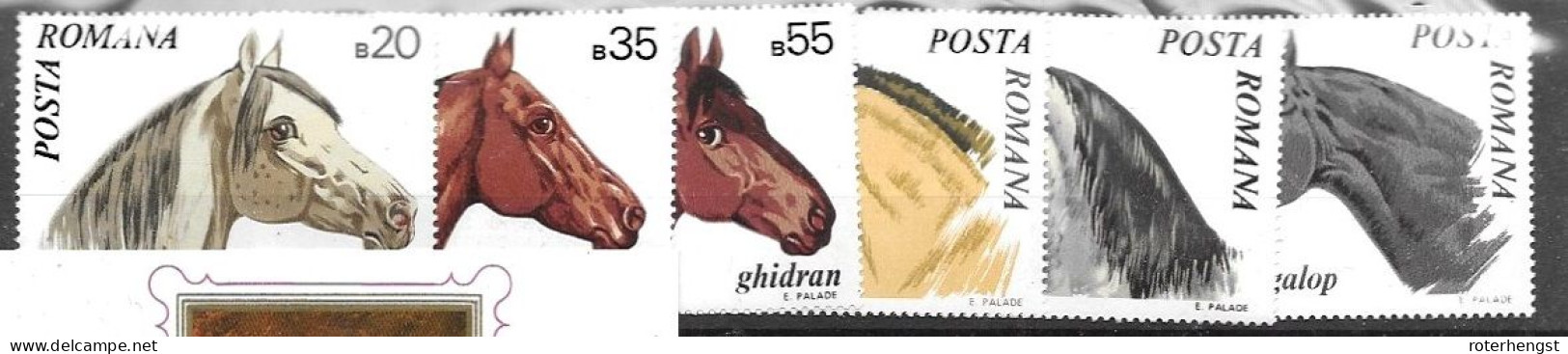 Romania Horses Set 1970 Mnh ** 7 Euros - Neufs