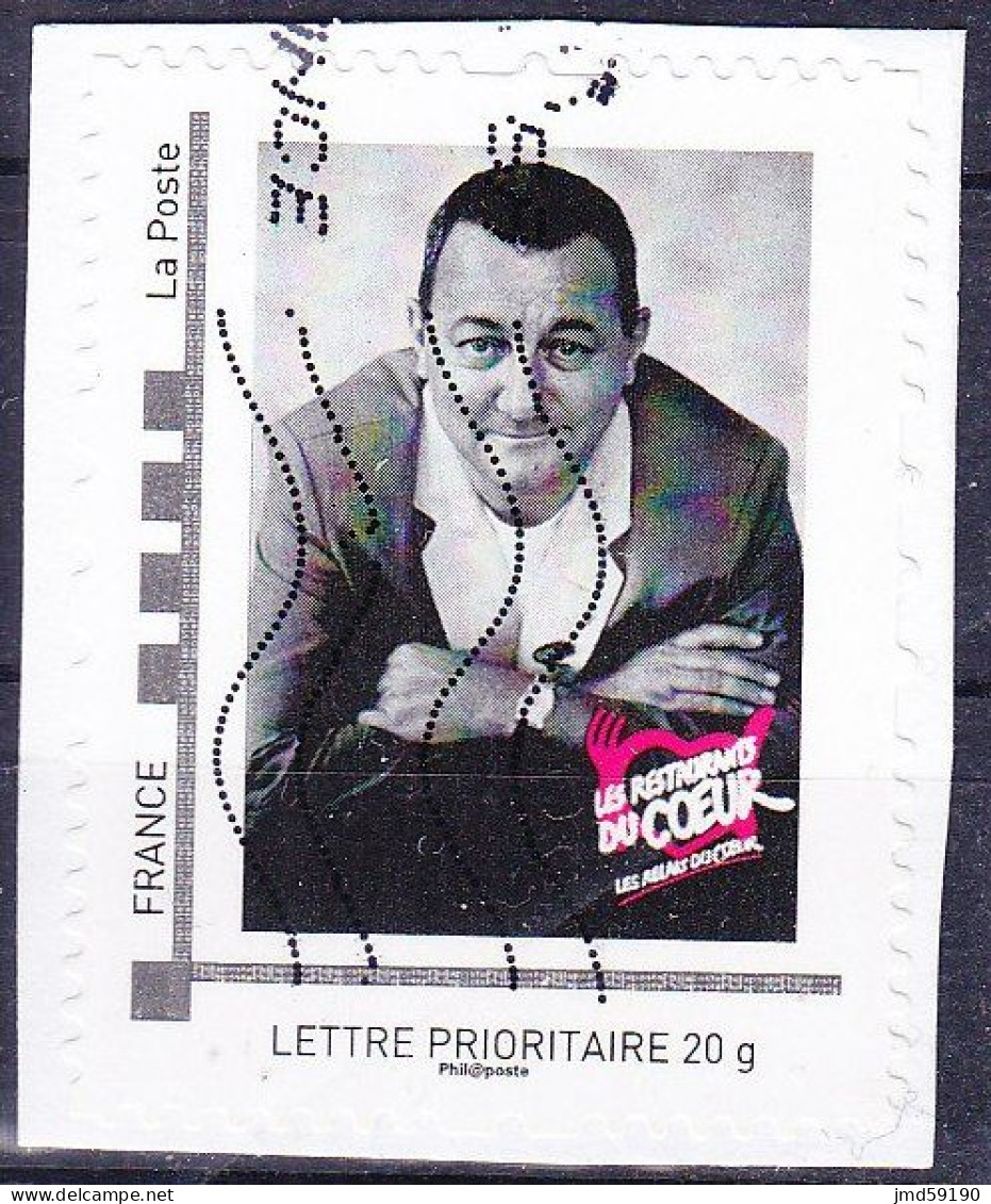 MonTimbraMoi Personnalisé Oblitéré "COLUCHE", Lettre 20gr - Autres & Non Classés