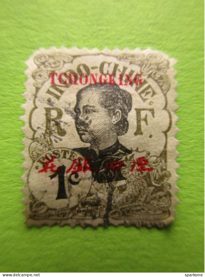 Timbre Indochine Surcharge - Tchong King - Indo Chine - Usados
