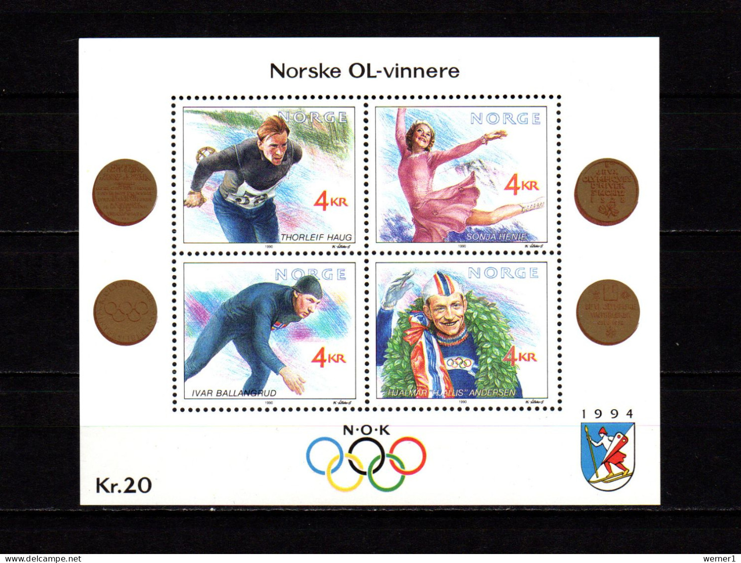 Norway 1990 Olympic Games Lillehammer S/s MNH - Hiver 1994: Lillehammer