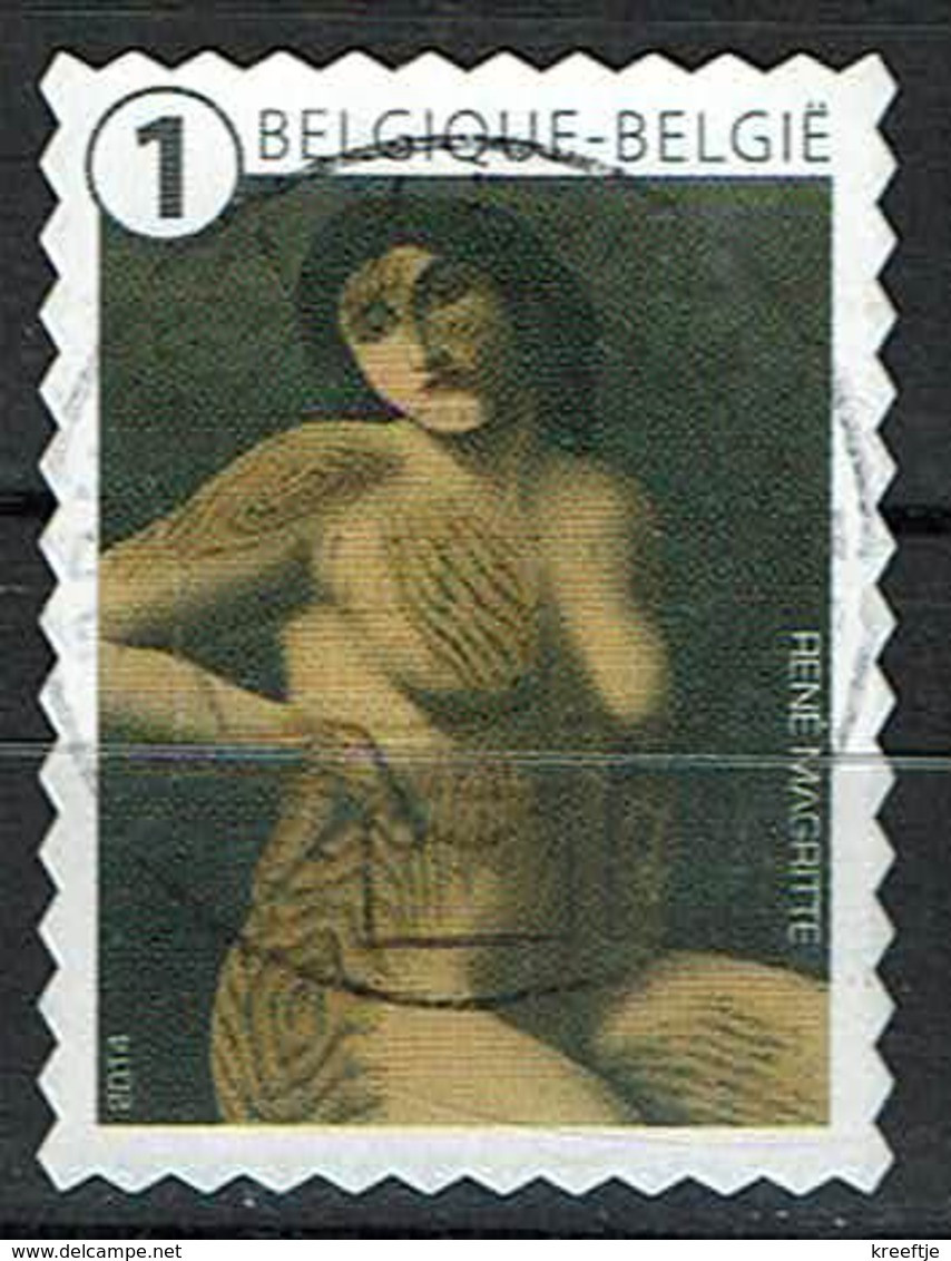 Postzegel Uit Boekje René Magritte Uit 2014 (OBP 4435 ) - Used Stamps