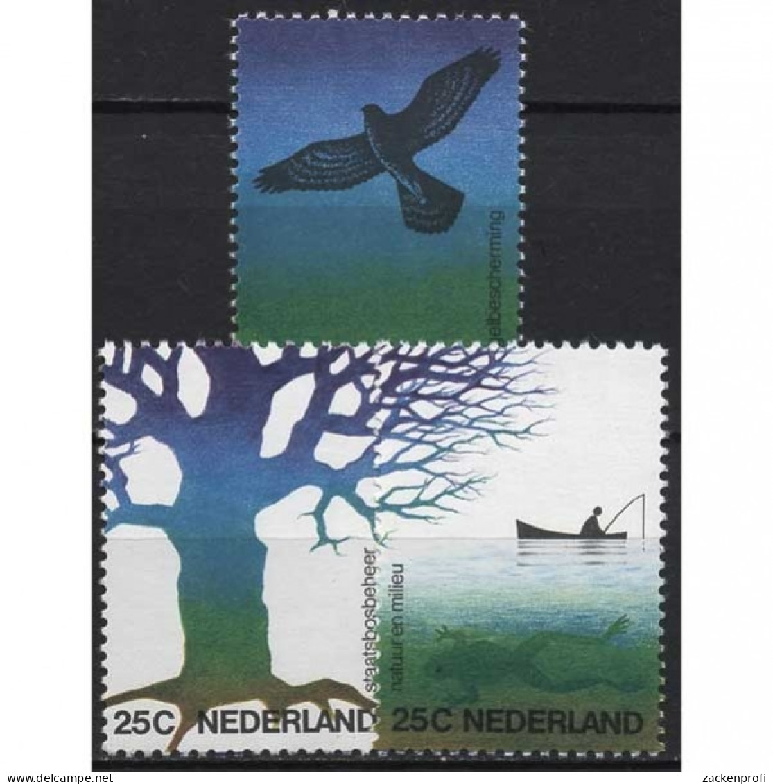 Niederlande 1974 Natur Und Umwelt Habicht Fischer Frosch 1023/25 Postfrisch - Ongebruikt