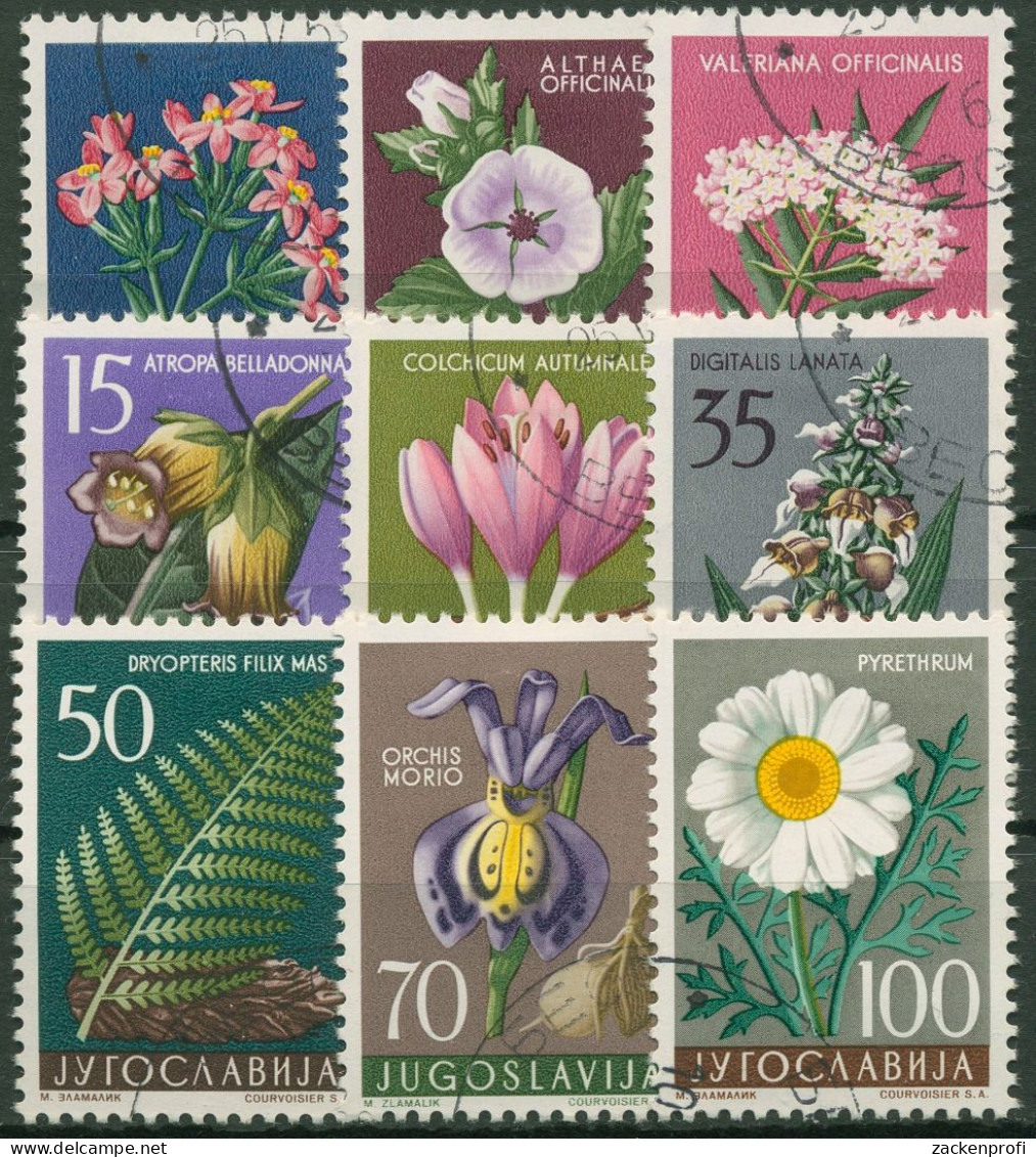 Jugoslawien 1957 Pflanzen Blumen 812/20 Gestempelt - Usados