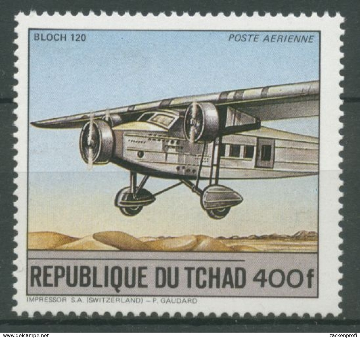 Tschad 1984 Verkehrsmittel Bloch 120 Flugzeug 1065 A Postfrisch - Tchad (1960-...)
