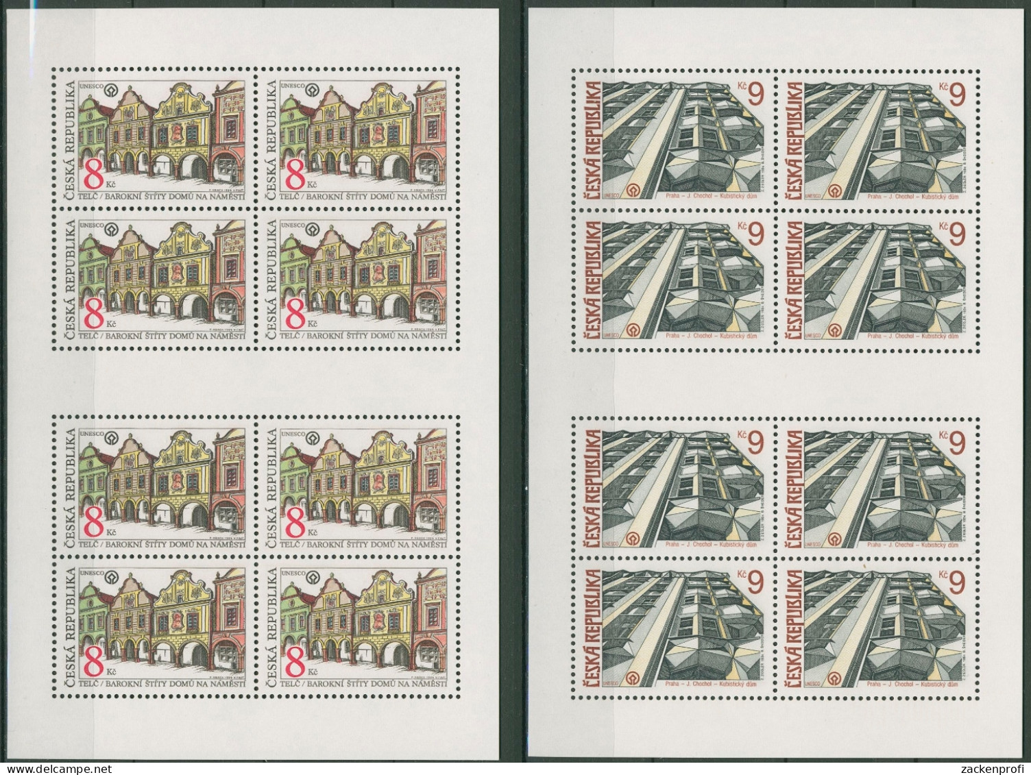 Tschechische Republik 1994 Schöne Heimat Kleinb. Postfrisch 39/40 K (C91937) - Blocks & Sheetlets