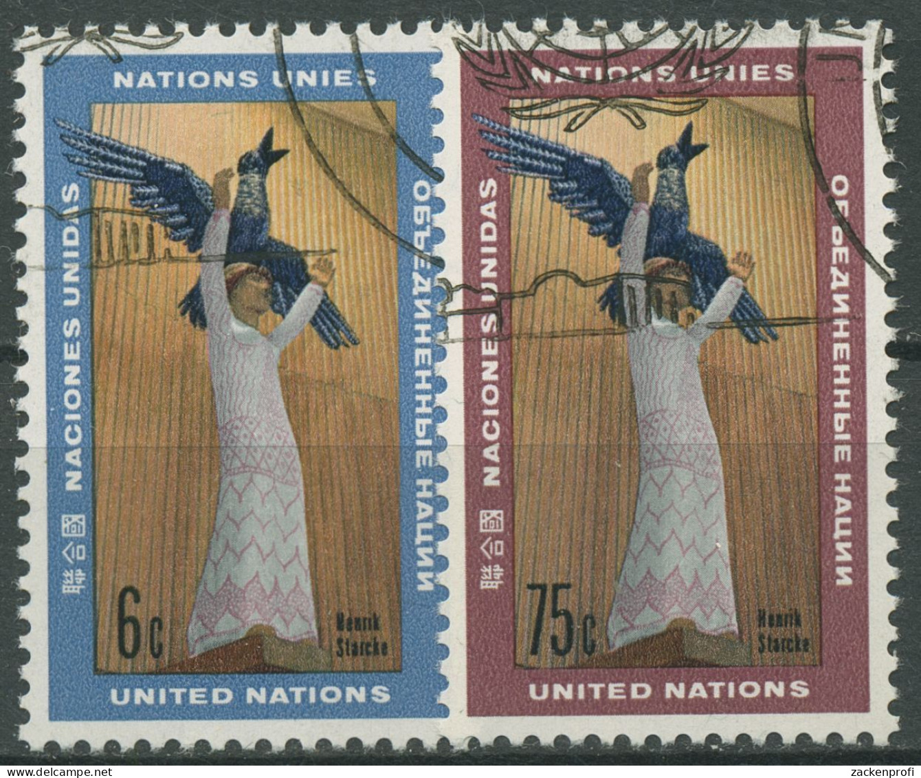UNO New York 1968 Kunstwerke Skulptur 198/99 Gestempelt - Used Stamps