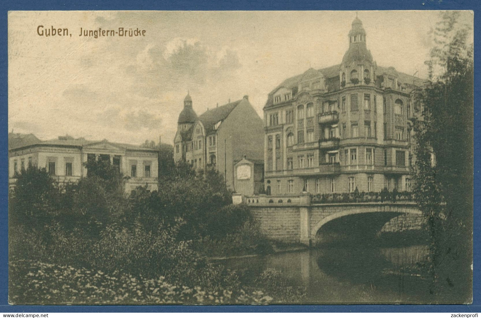 Guben Jungfern-Brücke, Gelaufen 1917 Marke Fehlt (AK3269) - Guben
