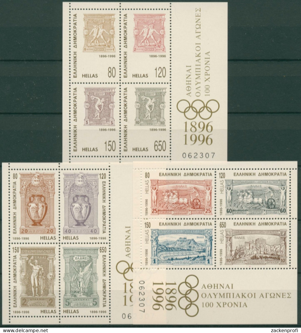 Griechenland 1996 Olympische Spiele Der Neuzeit Block 13/15 Postfrisch (C30833) - Blocks & Sheetlets
