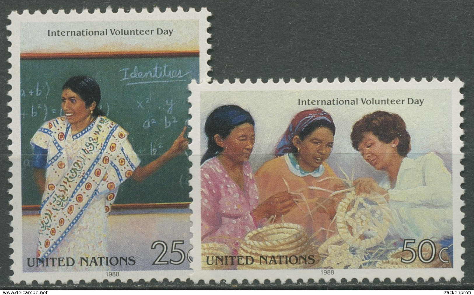 UNO New York 1988 Tag Des Entwicklungshelfers 549/50 Postfrisch - Unused Stamps