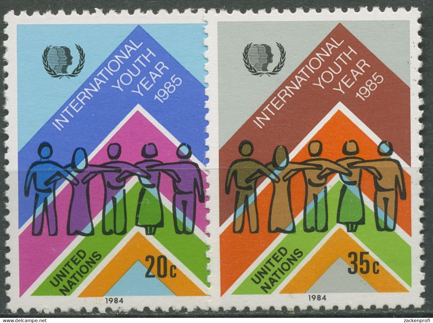 UNO New York 1984 Jahr Der Jugend 464/65 Postfrisch - Nuevos