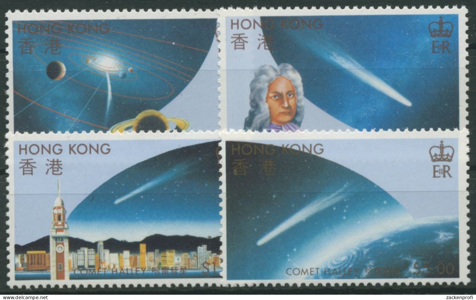 Hongkong 1986 Halleyscher Komet 478/81 Postfrisch - Ungebraucht