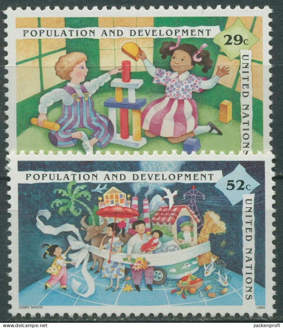 UNO New York 1994 Bevölkerungskonferenz ICPD 675/76 Postfrisch - Unused Stamps