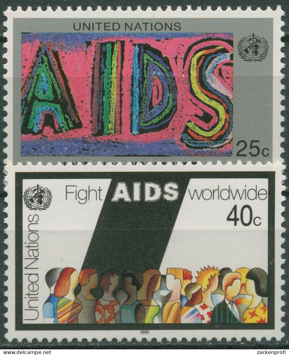 UNO New York 1990 Kampf Gegen Aids 598/99 Postfrisch - Unused Stamps