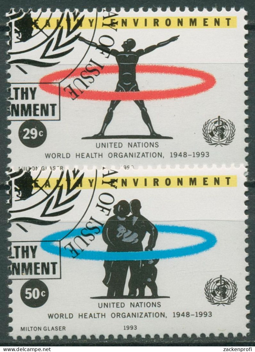 UNO New York 1993 Weltgesundheitsorganisation WHO Umwelt 648/49 Gestempelt - Used Stamps