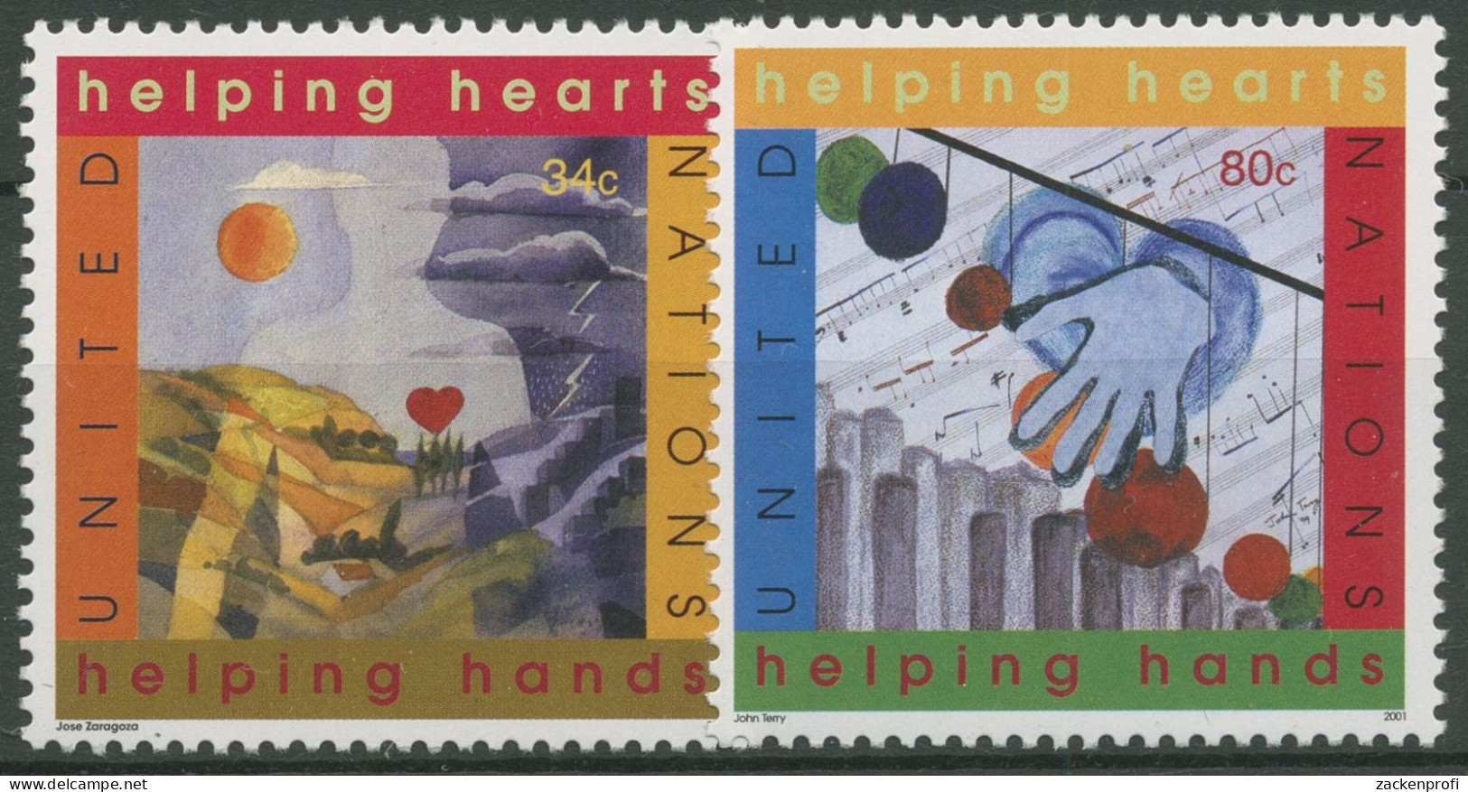 UNO New York 2001 Jahr Des Ehrenamtes Gemälde 860/61 Postfrisch - Nuevos