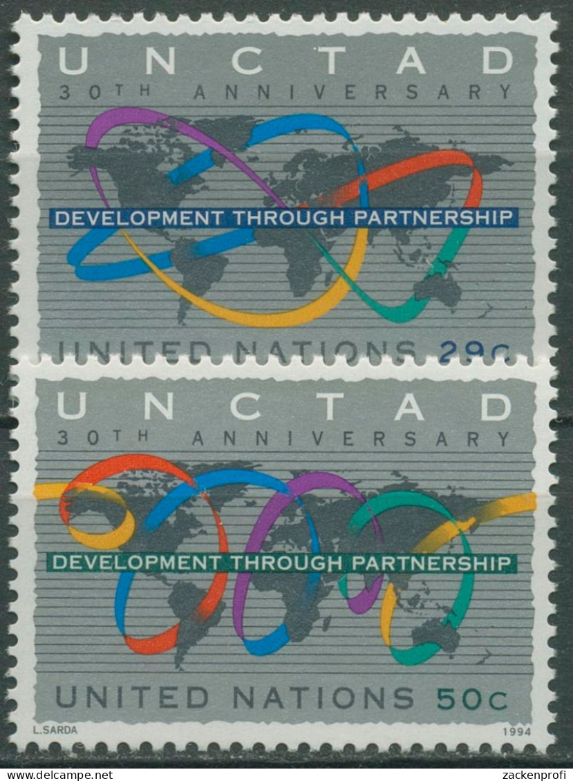 UNO New York 1994 Konferenz Für Handel Und Entwicklung UNCTAD 677/78 Postfrisch - Unused Stamps