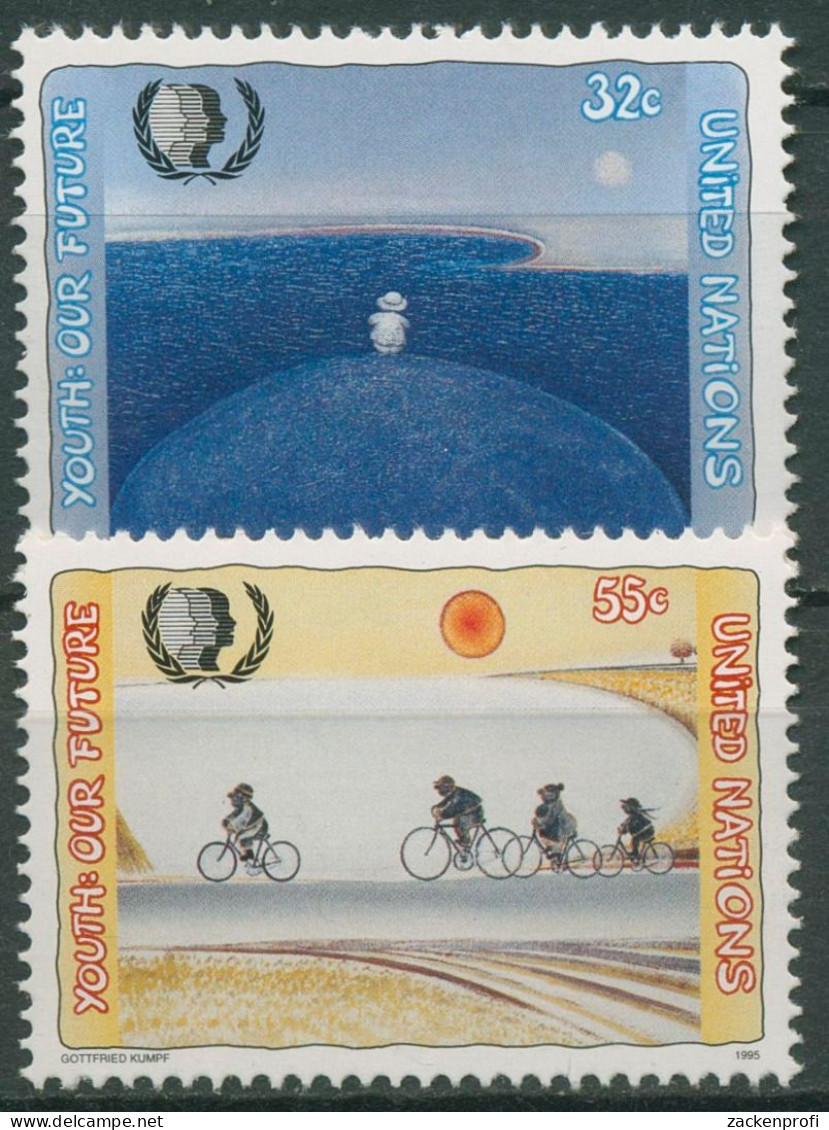 UNO New York 1995 Jahr Der Jugend Gemälde 685/86 Postfrisch - Unused Stamps