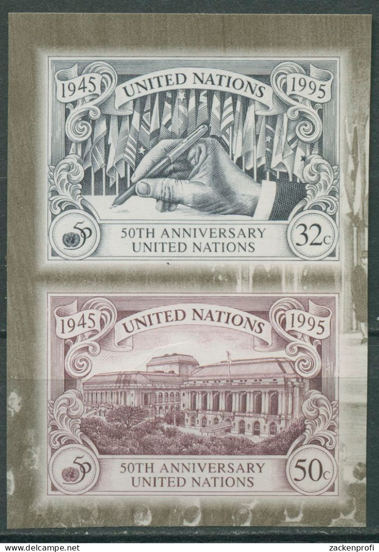 UNO New York 1995 50 Jahre UNO War Memorial Opera House 387/88 B Postfrisch - Neufs