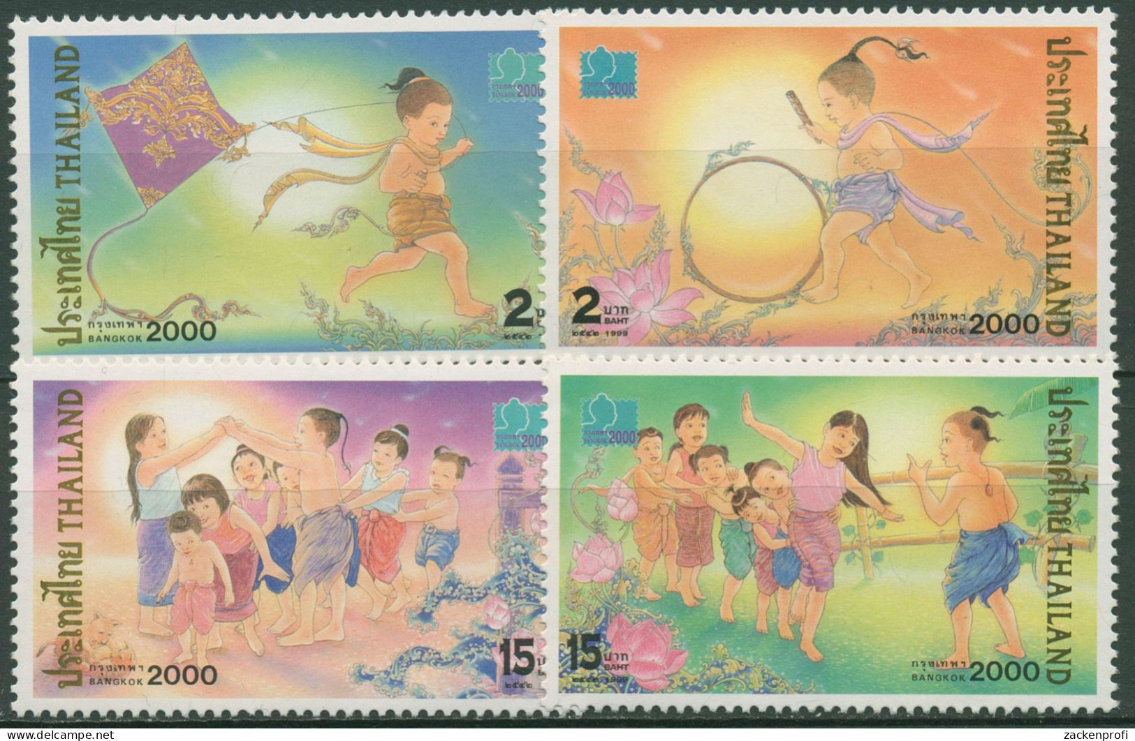 Thailand 1999 BANGKOK'2000 Kinderspiele 1909/12 A Postfrisch - Thaïlande
