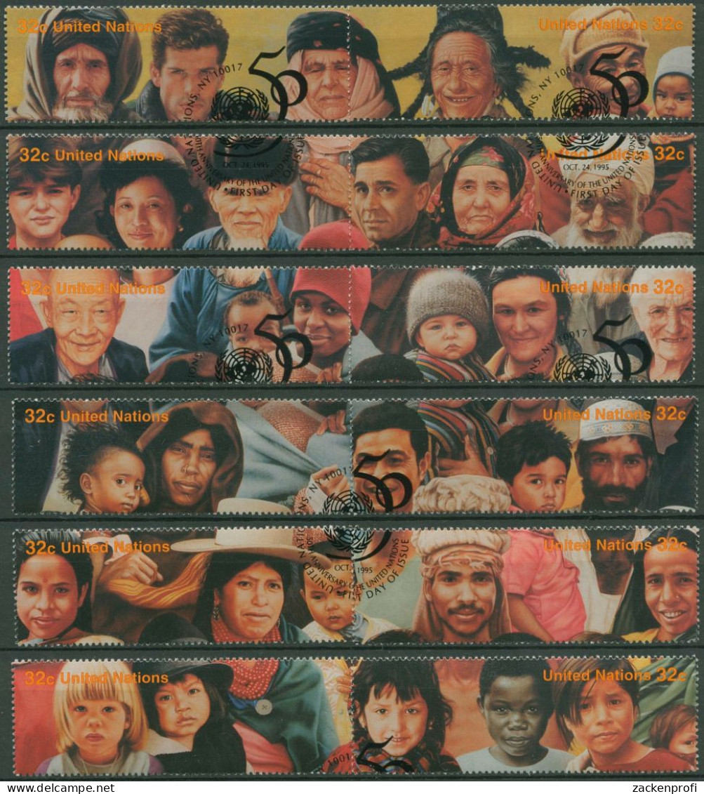 UNO New York 1995 50 Jahre UNO Verschiedene Völker 692/03 Gestempelt - Used Stamps