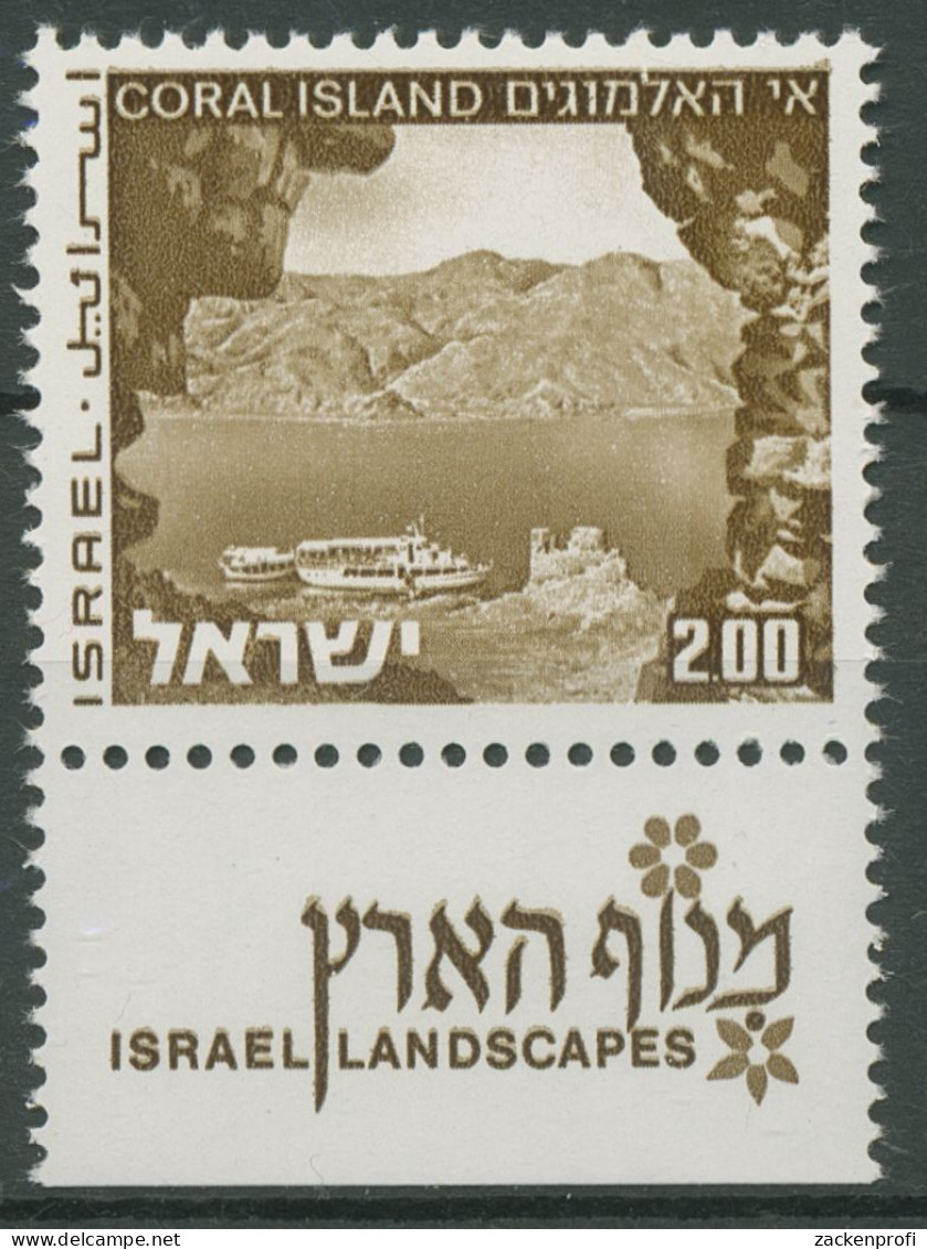 Israel 1971 Landschaften Koralleninsel Taba 536 Y II Mit Tab Postfrisch - Unused Stamps (with Tabs)