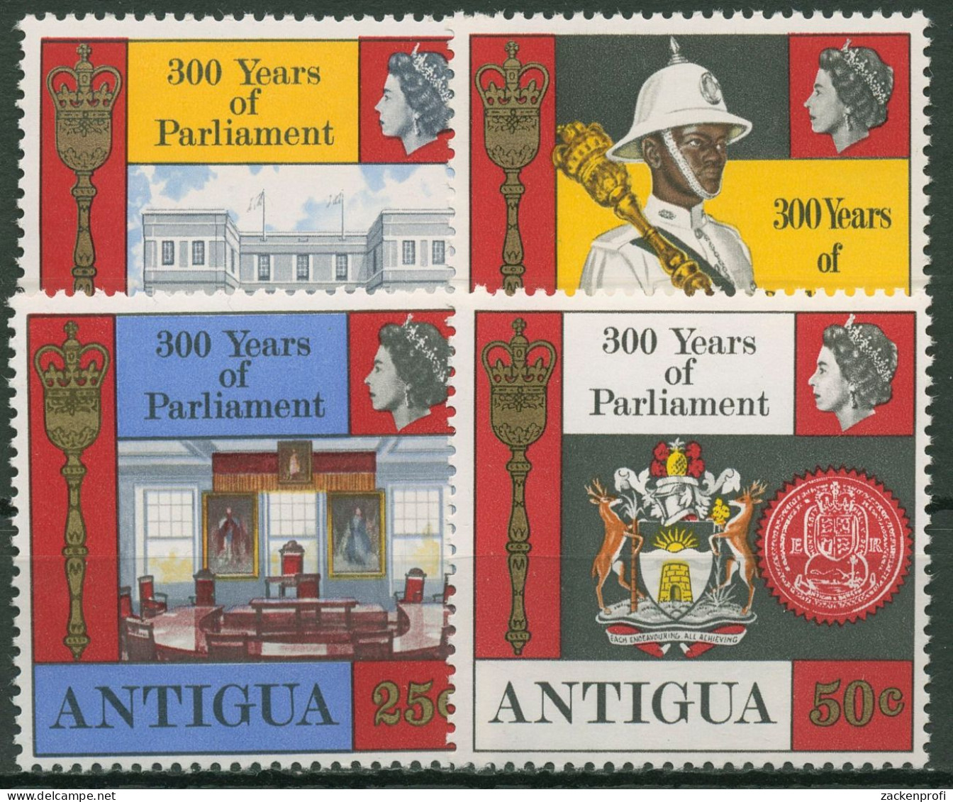 Antigua 1969 300 Jahre Parlament Auf Antigua 202/05 Postfrisch - 1960-1981 Ministerial Government