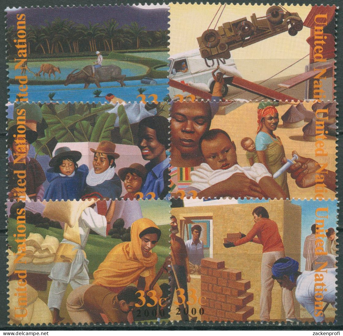 UNO New York 2000 Vereinte Nationen Im 21.Jahrhundert 839/44 Postfrisch - Unused Stamps
