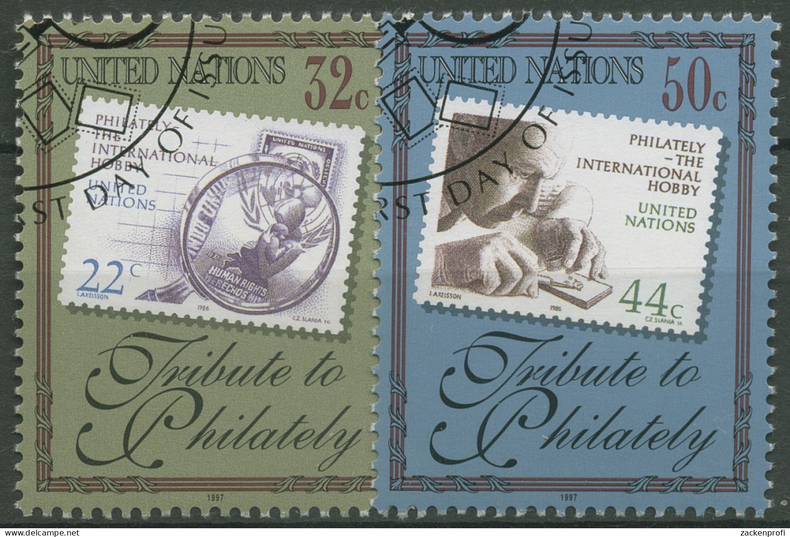 UNO New York 1997 Philatelie Alte Briefmarken 746/47 Gestempelt - Usados