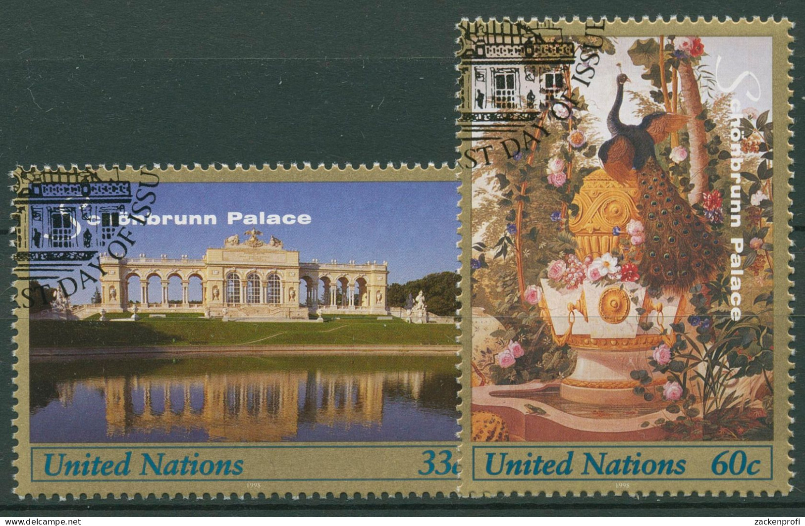 UNO New York 1998 UNESCO Schloss Schönbrunn Wien 789/90 Gestempelt - Gebraucht