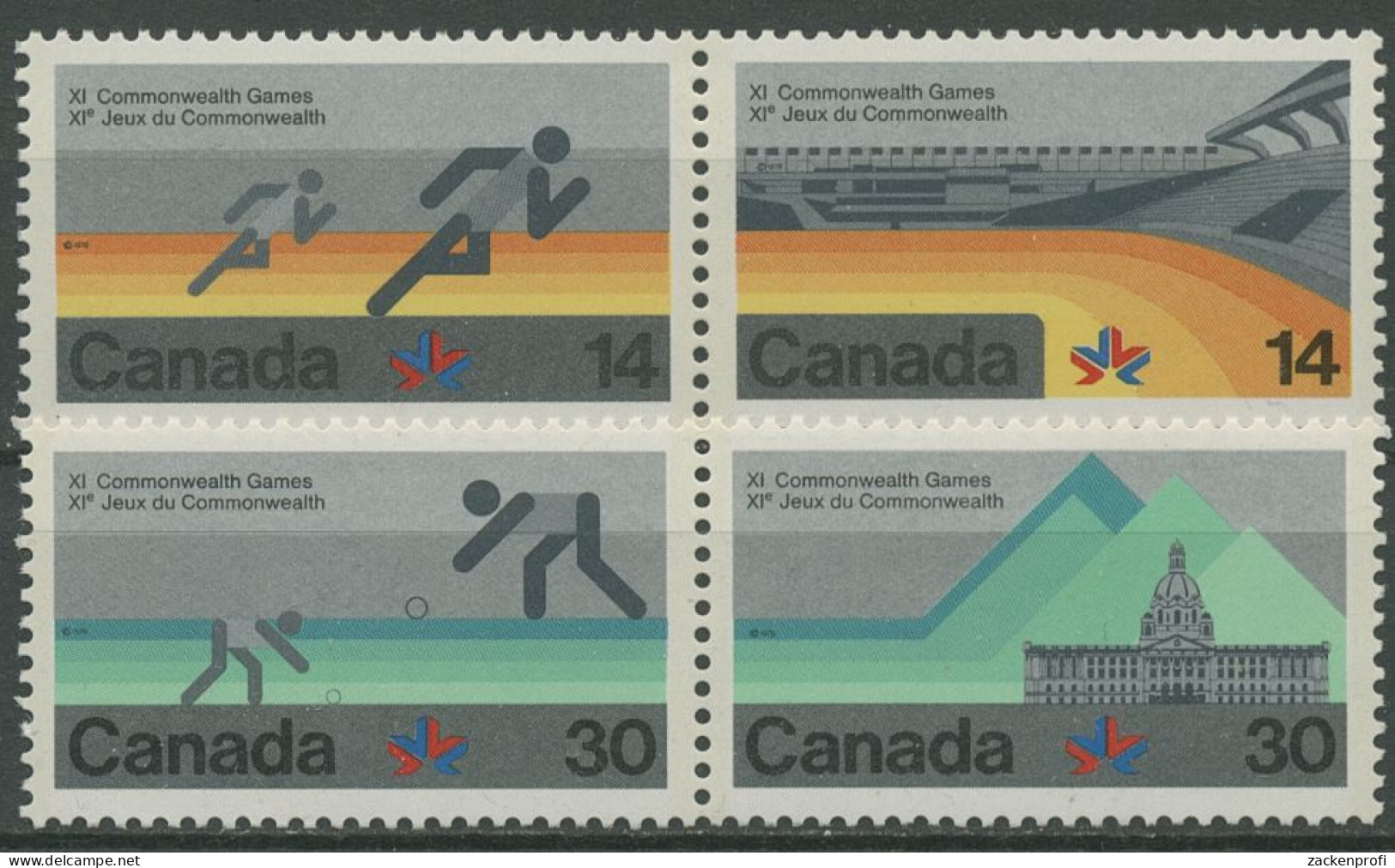 Kanada 1978 Commonwealth-Spiele In Edmonton 698/701 ZD Postfrisch - Neufs