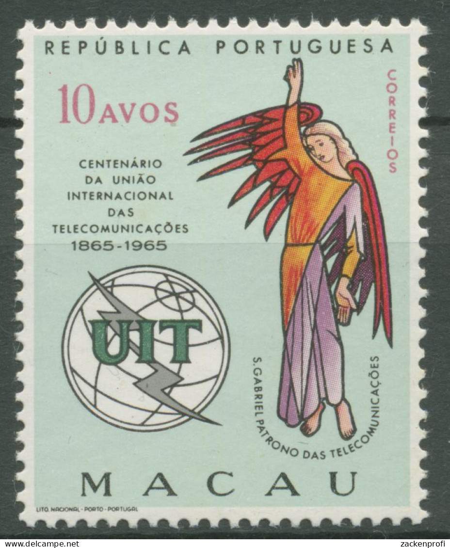 Macau 1965 Fernmeldeunion ITU Schutzengel Gabriel 430 Postfrisch - Neufs