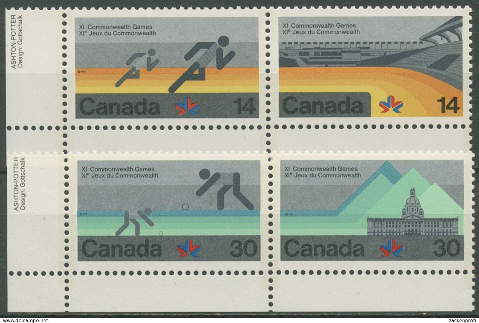 Kanada 1978 Commonwealth-Spiele In Edmonton 698/701 ZD Ecken Postfrisch - Neufs