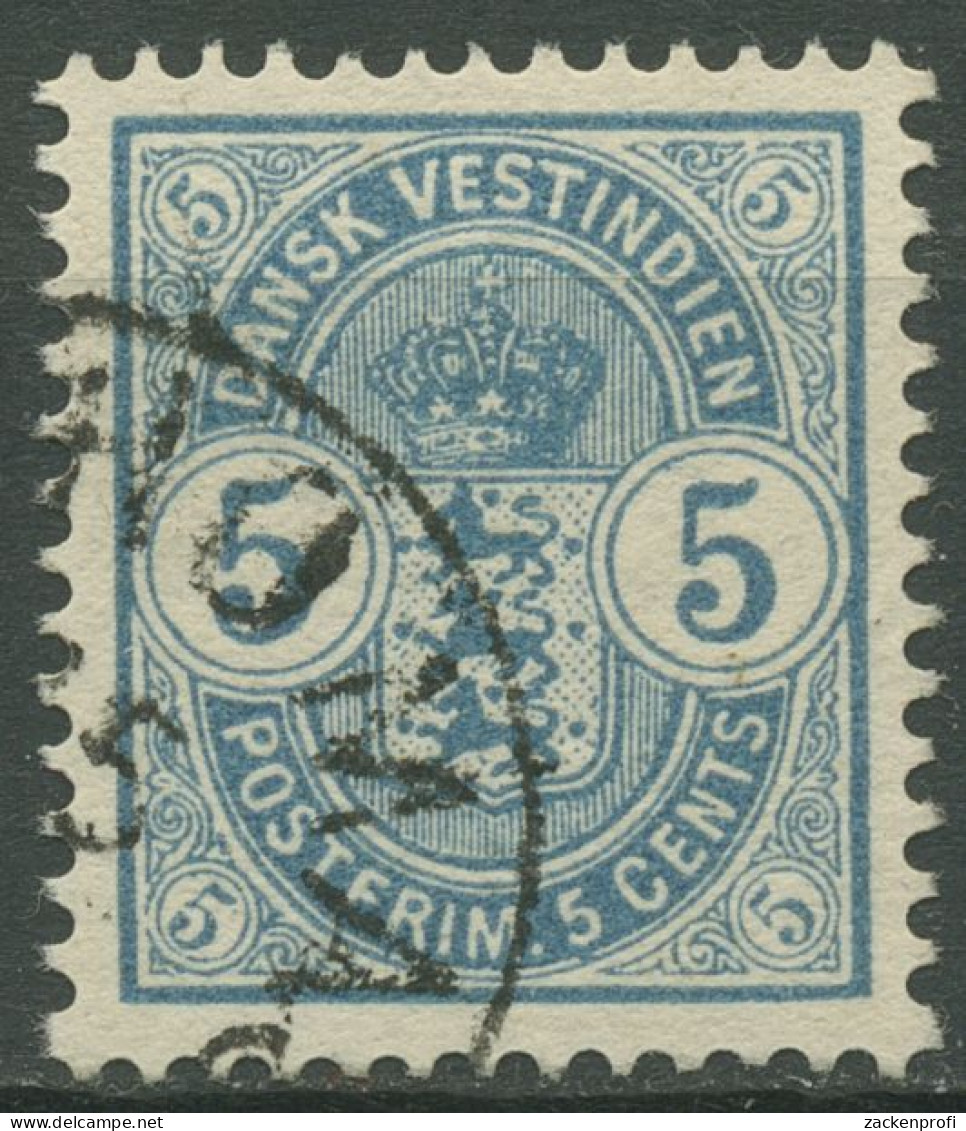 Dänisch Westindien 1900 Reichswappen 22 Gestempelt - Denmark (West Indies)