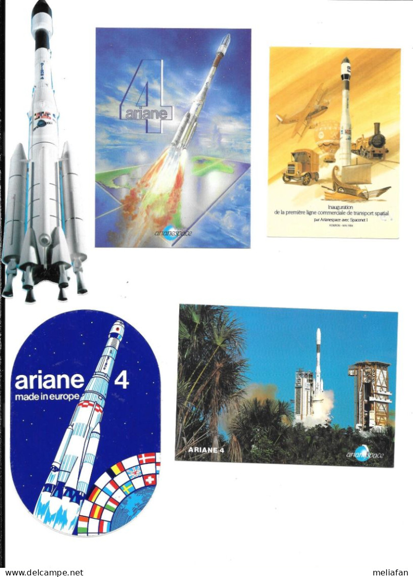 GF1556 - LOT AUTOCOLLANTS ARIANNE ESPACE - KOUROU GUYANE - SPACE PROGRAM - Altri & Non Classificati