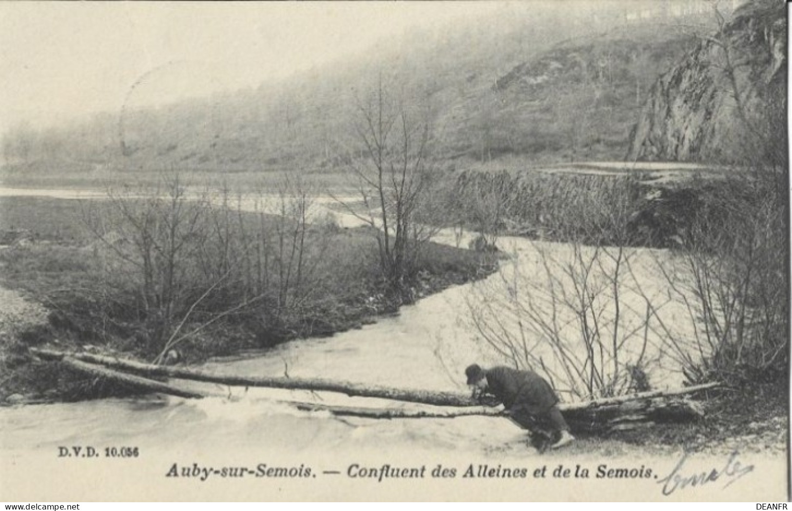 AUBY-sur-SEMOIS : Confluent Des Alleines Et De La Semois. Carte Impeccable Et Peu Courante. - Bertrix