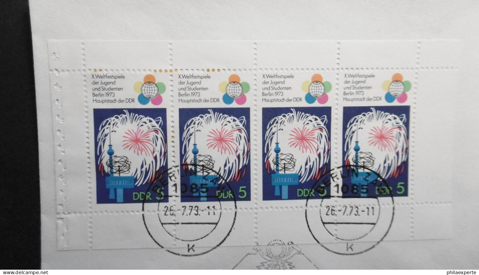 DDR Mi. H Blatt 16 FDC (16x11,5 Cm) 26.7.1973 Berlin-Bleistiftnotitz Mi. 120-€ - 1971-1980